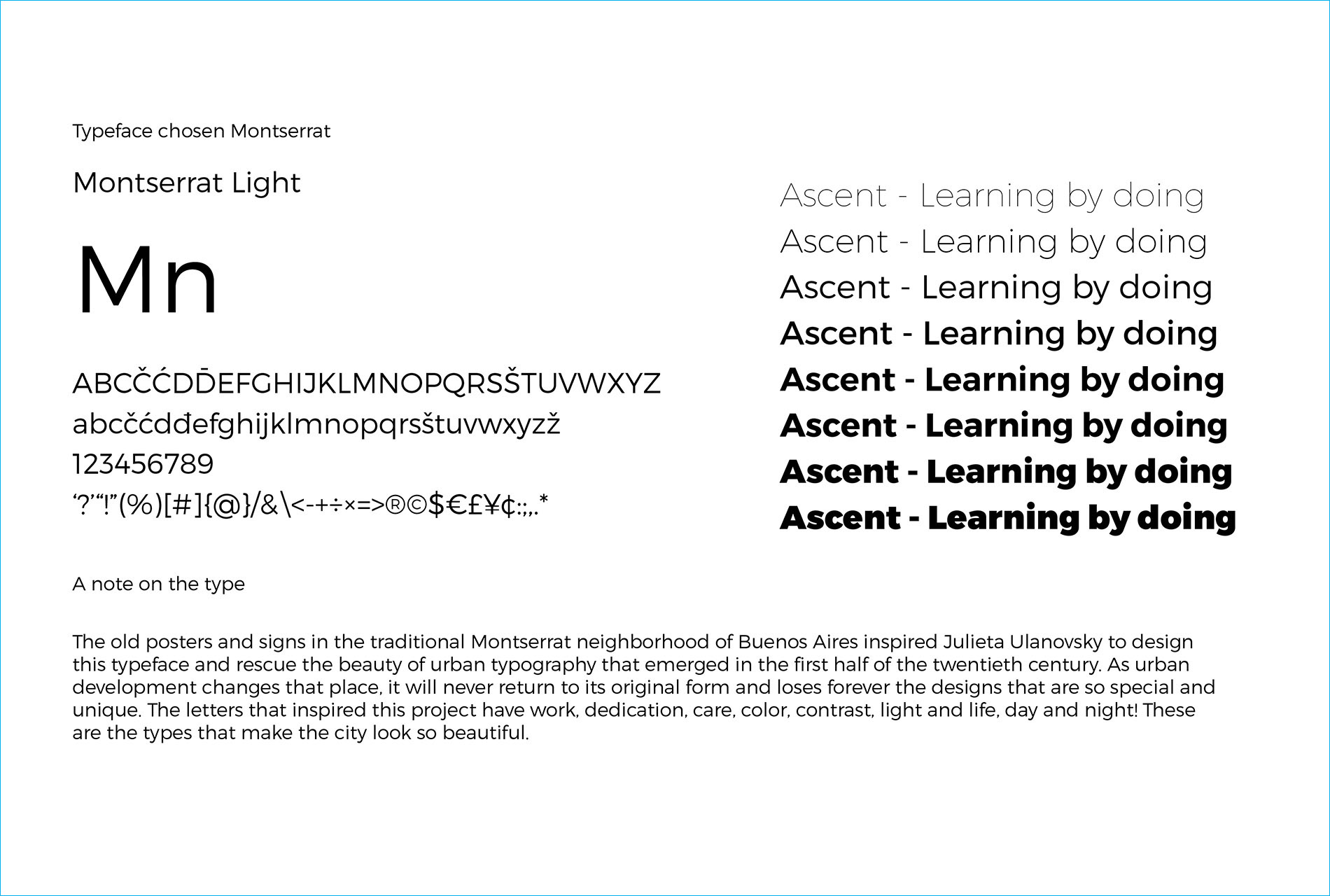 Ascent: Typeface
