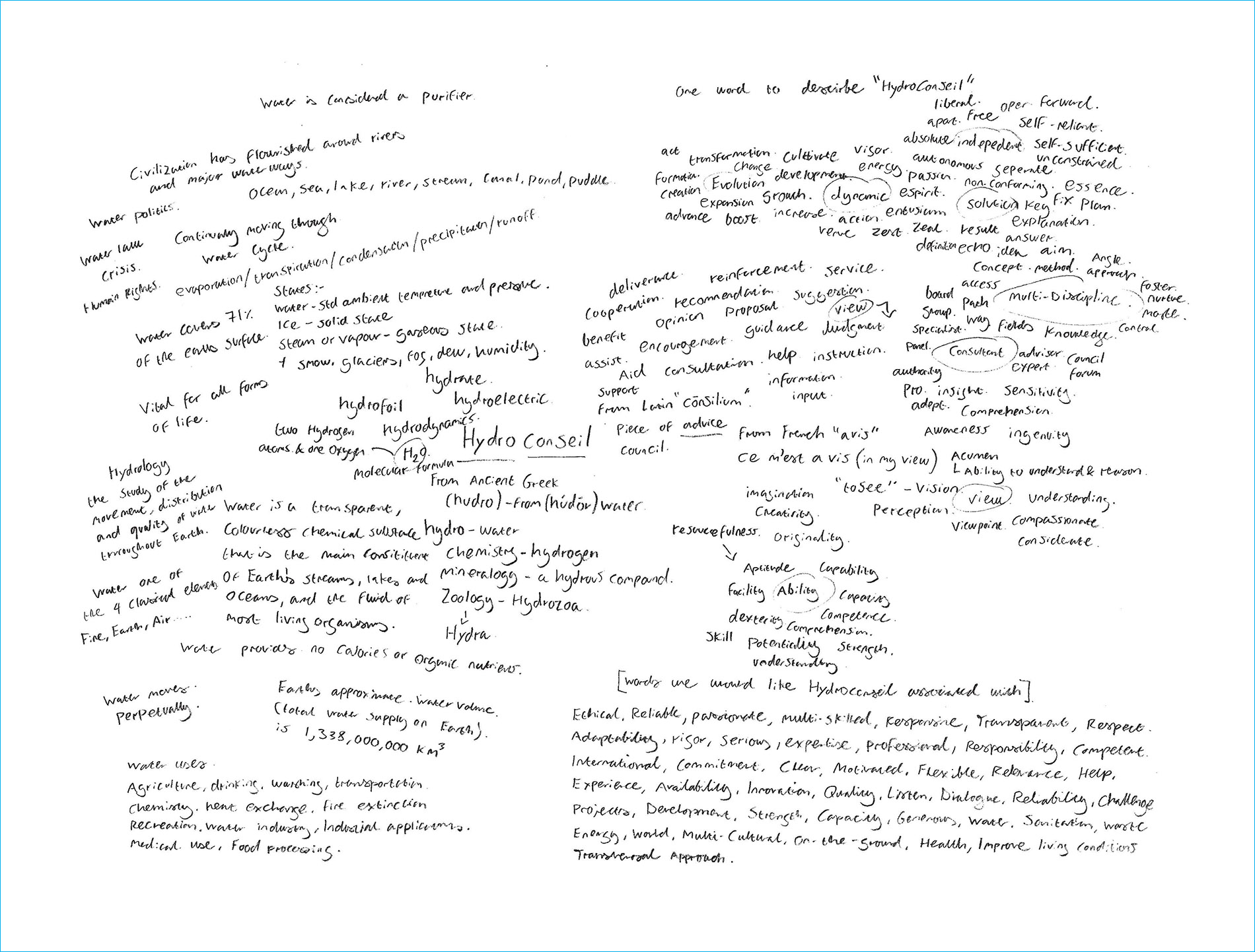 Hydroconseil: Logo developement