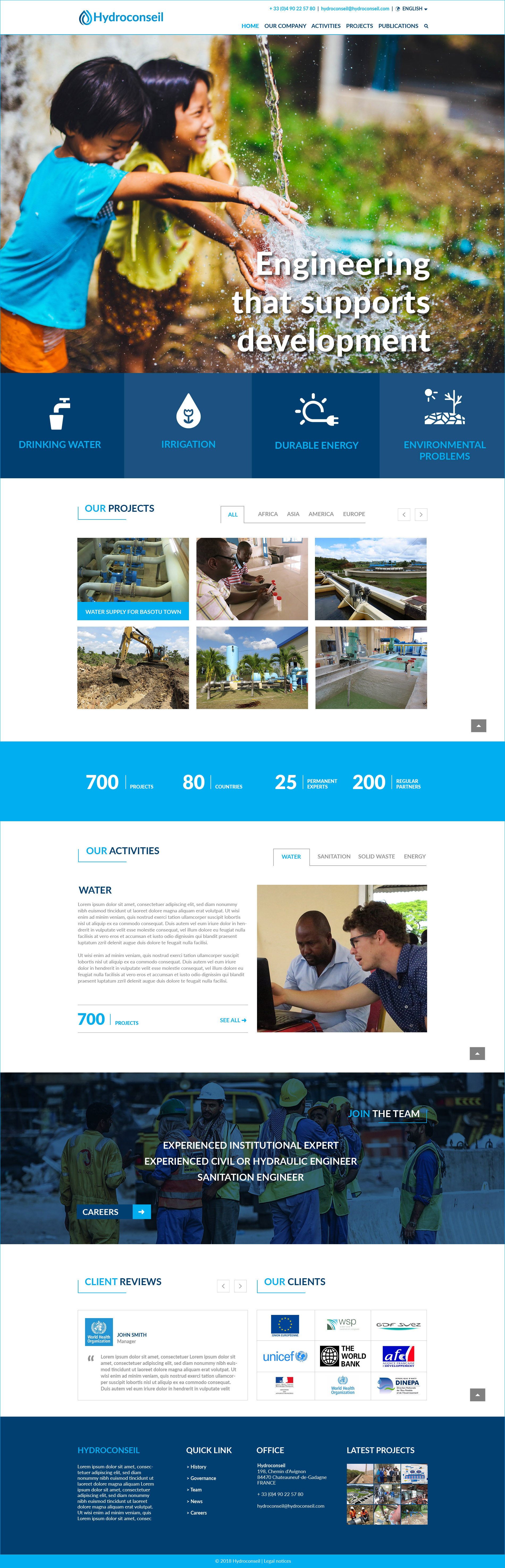 Hydroconseil: Website concept