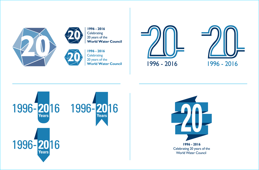 World Water Council - 20th Anniversary Identity